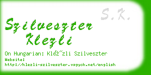 szilveszter klezli business card